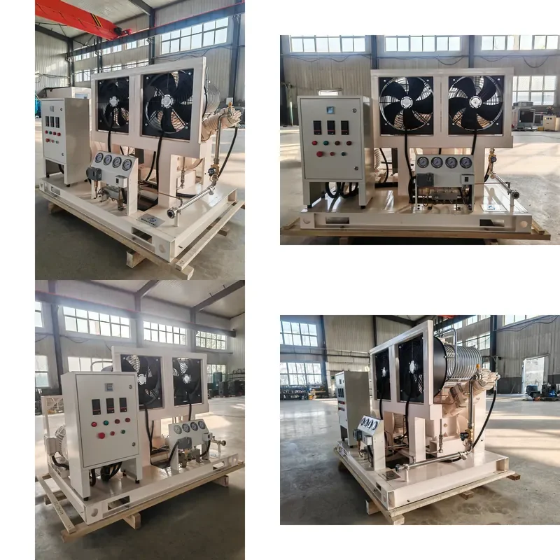 for 40M3/h 150Bar High Pressure Oil-free Piston Portable Air-cooled AC 220V Silent Oxygen Compressor CO2 Nitrogen Booster