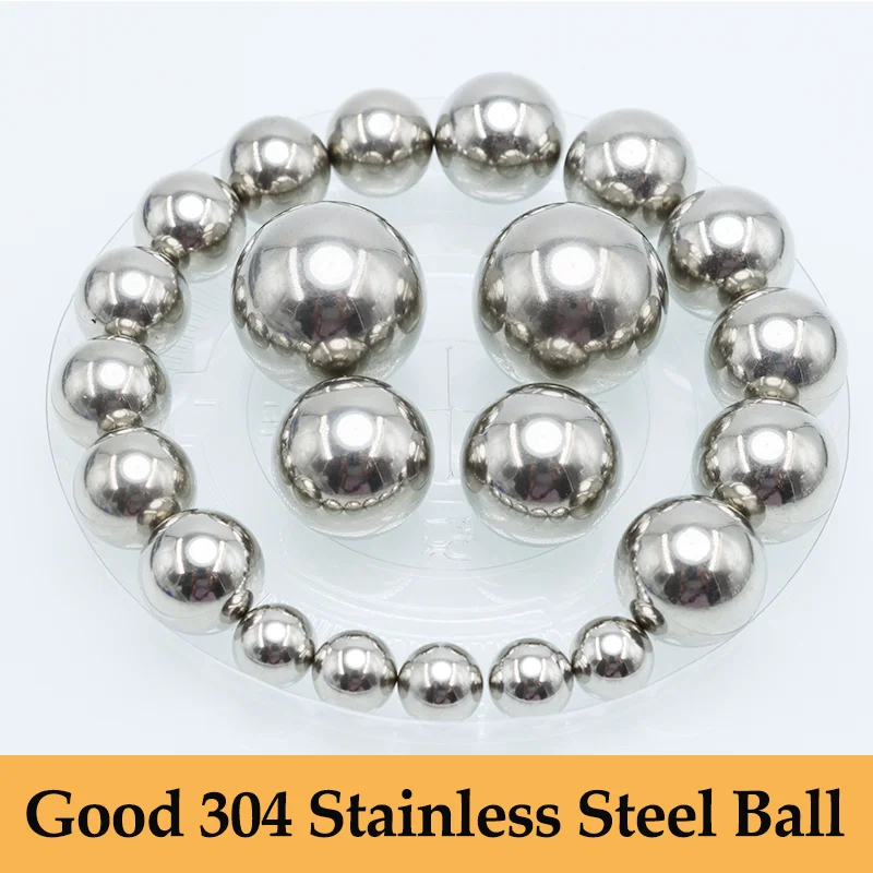 304 Stainless Steel Balls 2-20mm Solid Smooth Bearing Steel Solid Ball No Rust Corrosion Resistant Spherical Bead Skate Bearings