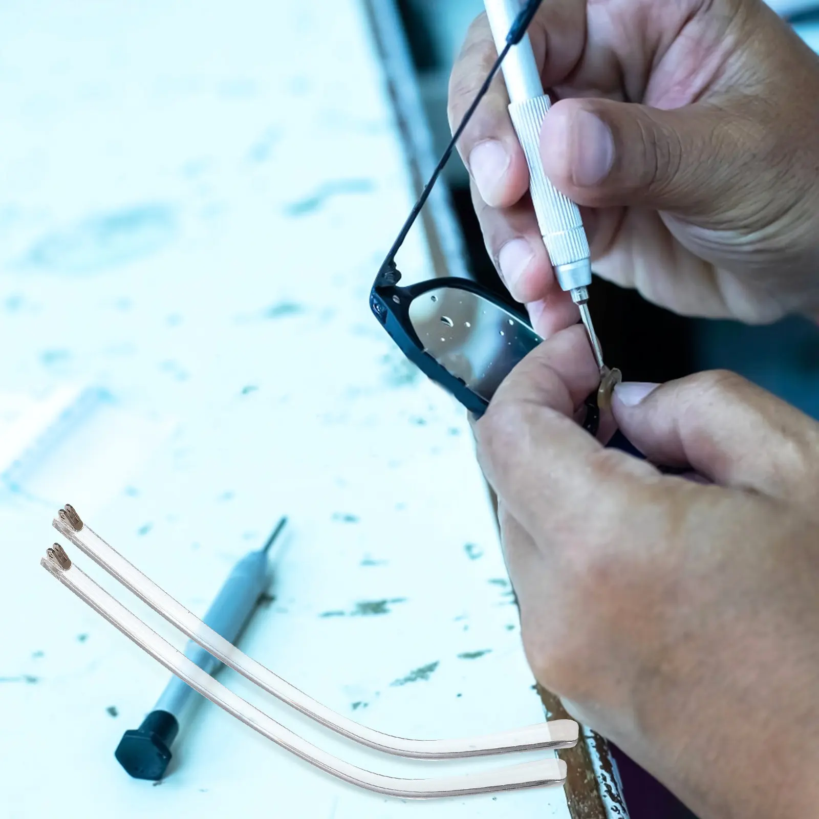 

1Pair Glasses Temple Replacement Universal Fit Lightweight Comfortable Design for Eyeglasses Sunglasses Repair Arm Legs Parts