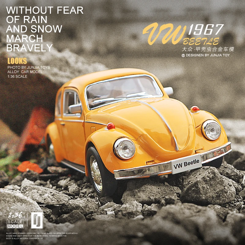 1:36 Volkswagen Beetle 1967 Auto d'epoca Alta Simulazione Modello di Auto in Lega Giocattolo da Collezione Regalo Display Ornamento