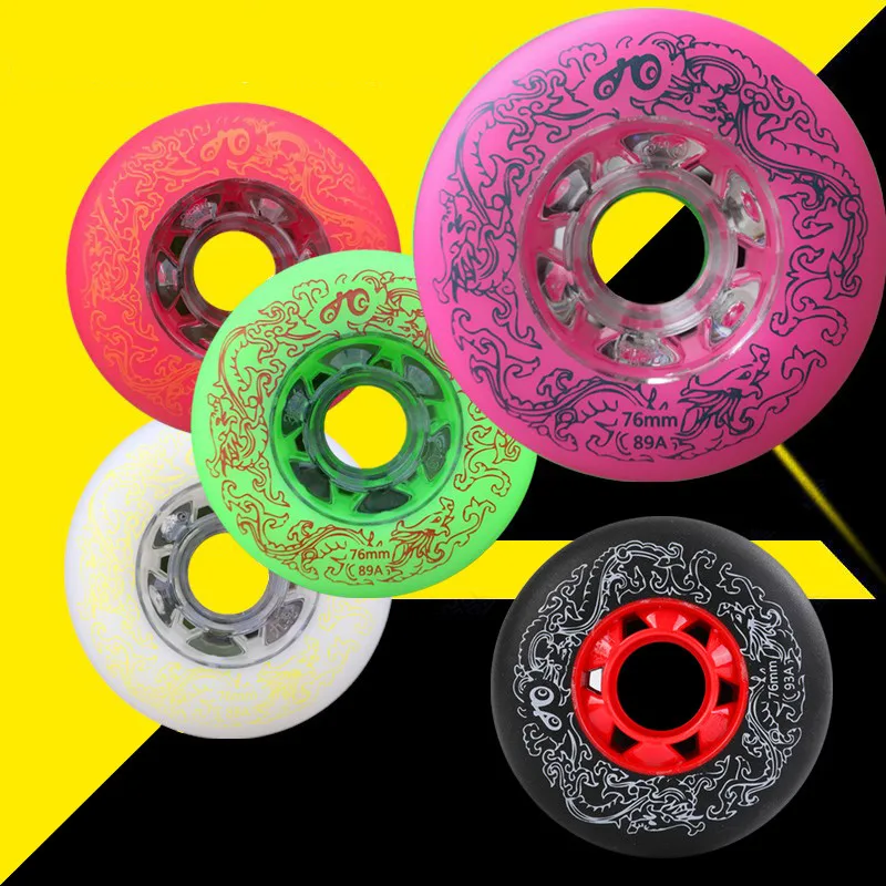 Dragon Inline Skate Wheel, Slalom Slide, Free Skating Roller, Skates Wheel, SEBA Powerslide Patines, 72mm, 76mm, 80mm, 88A-93A