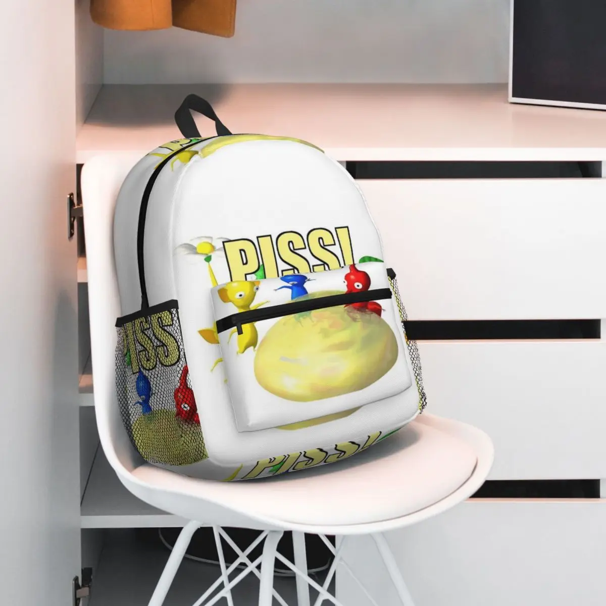 Plant Creature Cartoon Video Game Pikmin Backpack Daypack Large Capacity Boys Girls BookBag School Bag Shoulder Bags Men Women