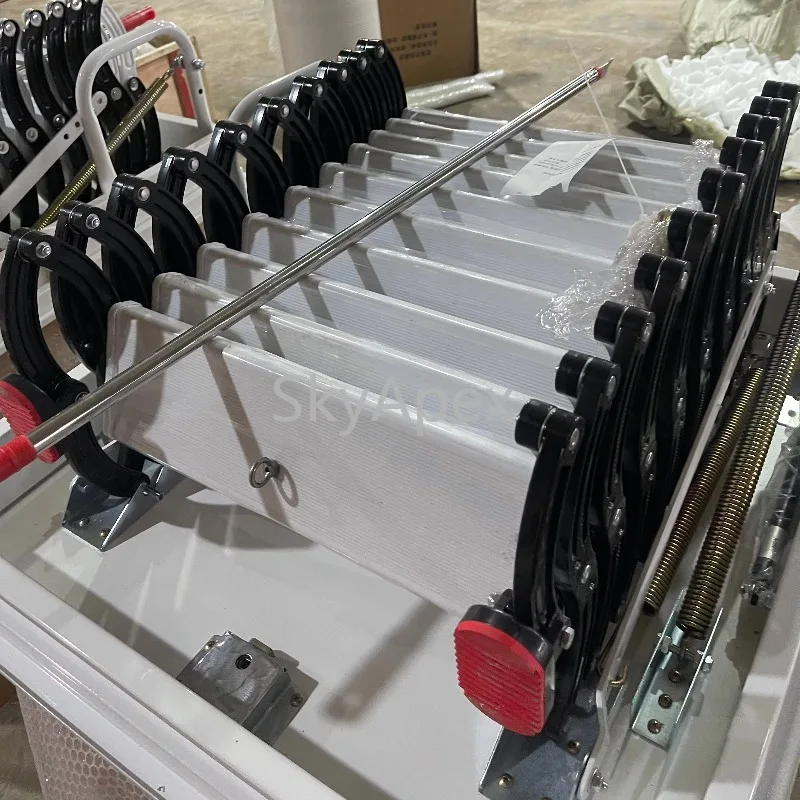 Multifuncional preto aço carbono alumínio dobrável escadas retráteis engrossado invisível interior casa industrial para apartamentos