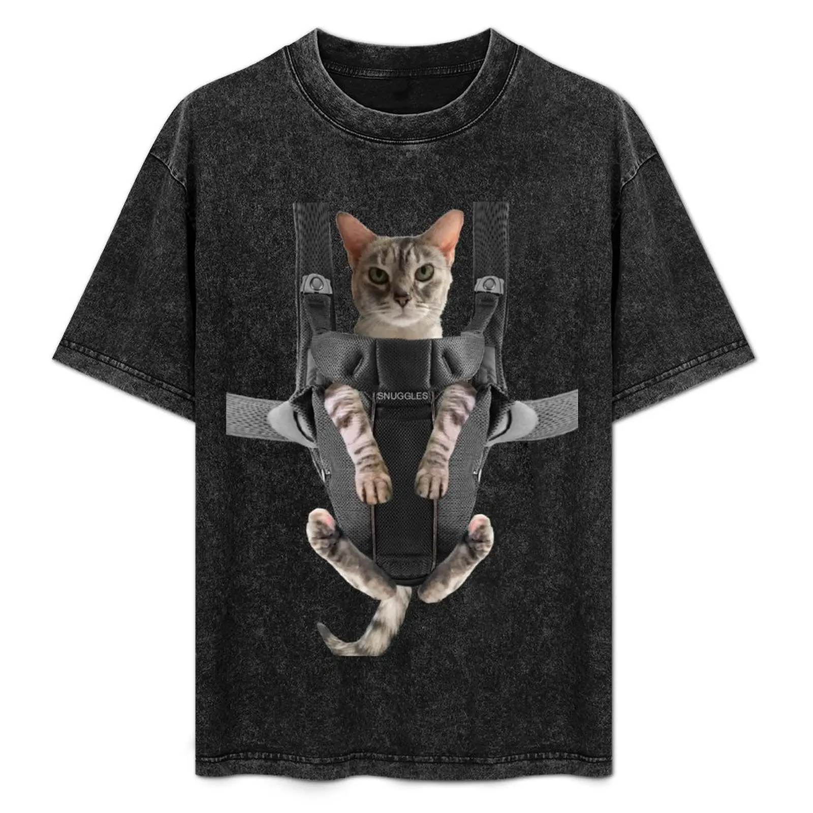 Cat in Baby Carrier T-Shirt plus size clothes plus sizes vintage graphic tee mens graphic t-shirts anime