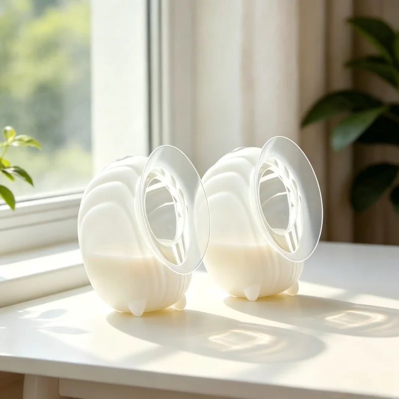 New Soft Full Silicone 80ml One-piece Integrated Breast Milk Collector with Stand and Scale, Portable Breast Shield Breast Shell view 4