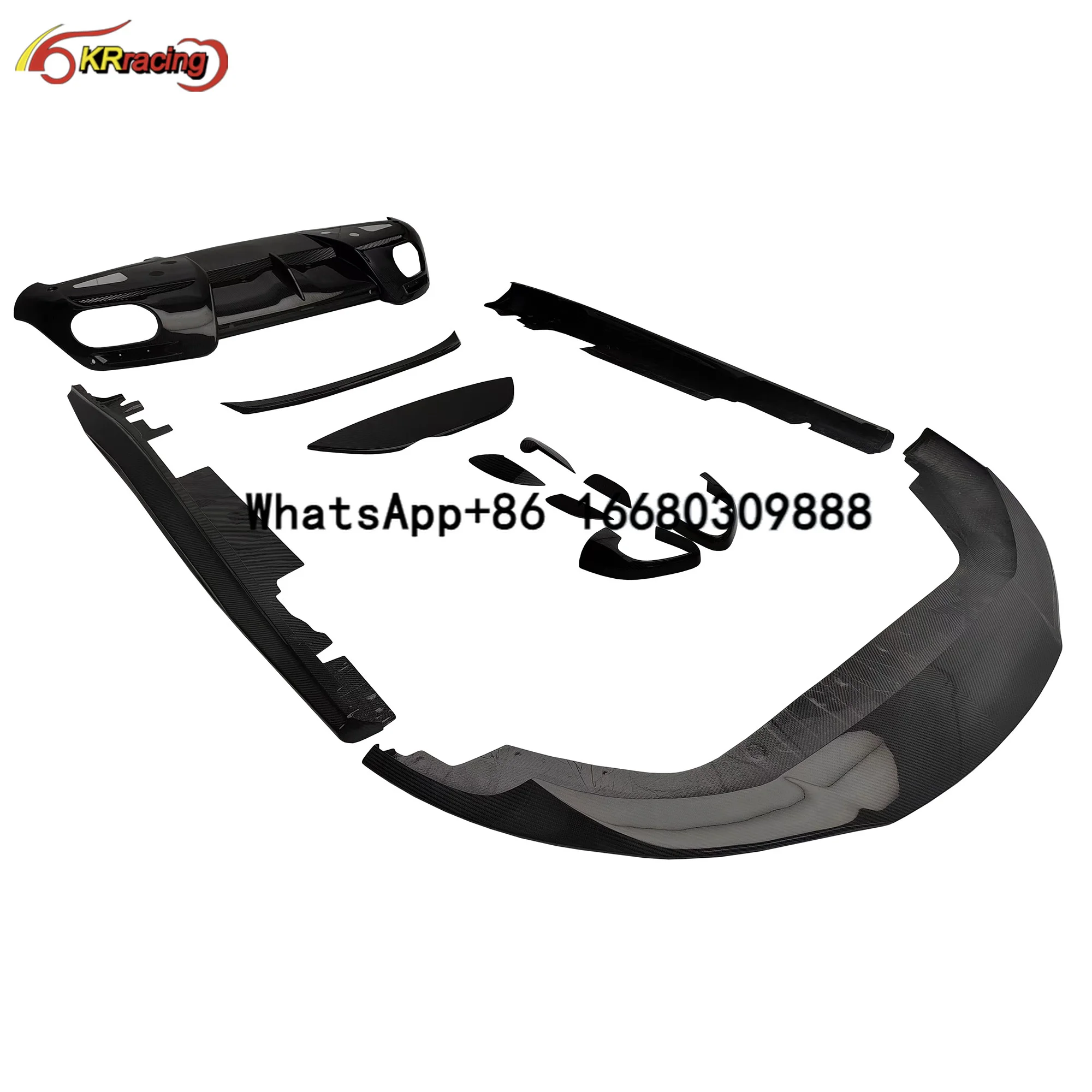 Auto Parts Novit Style Dry Carbon Fiber Car Body Kit With Front Bumper Lip Rear Diffuser For Ferrari Roma Kit Car Accessories