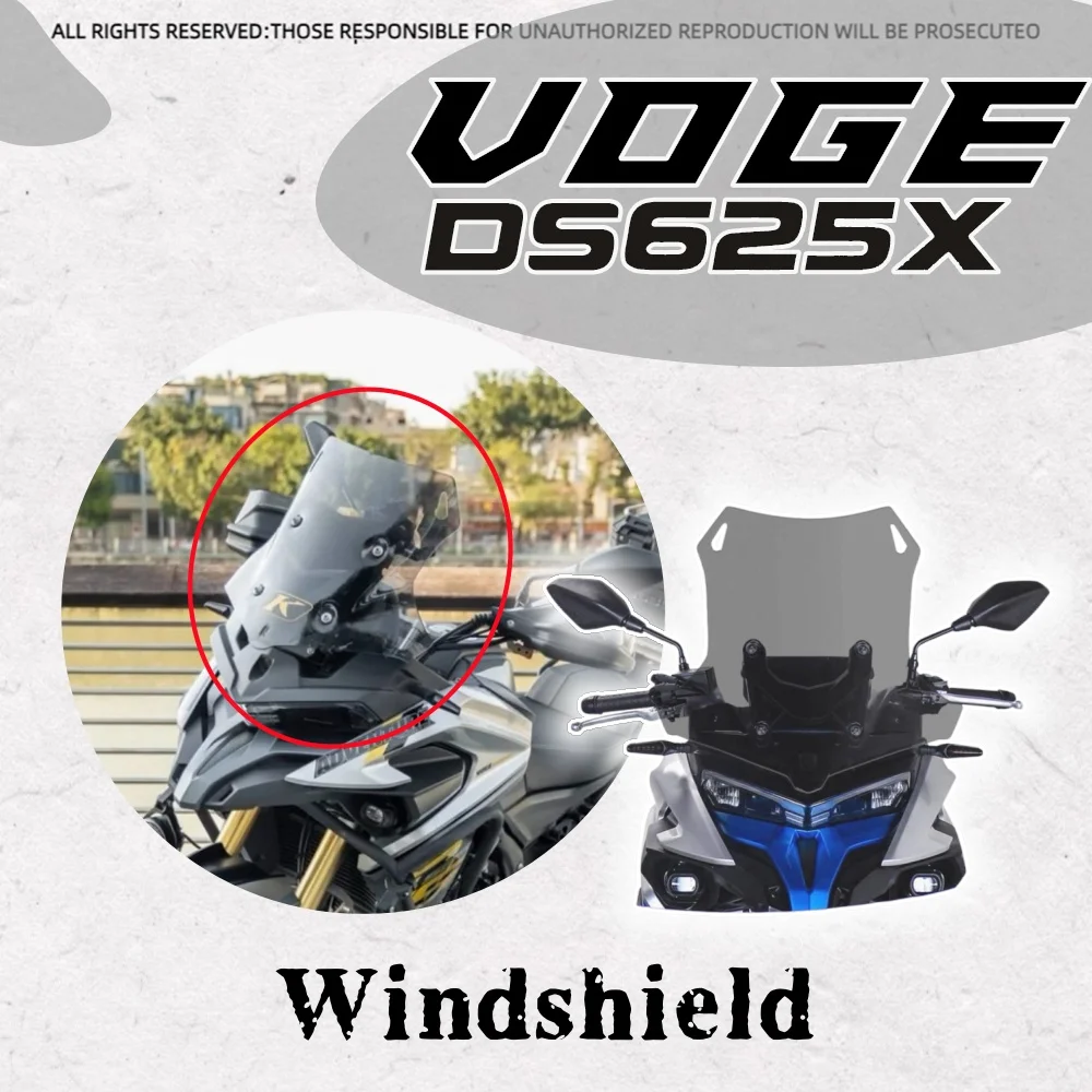 

For VOGE DS652X DSX625 625DSX motorcycle windshield modification front windshield heightened and widened front windshield