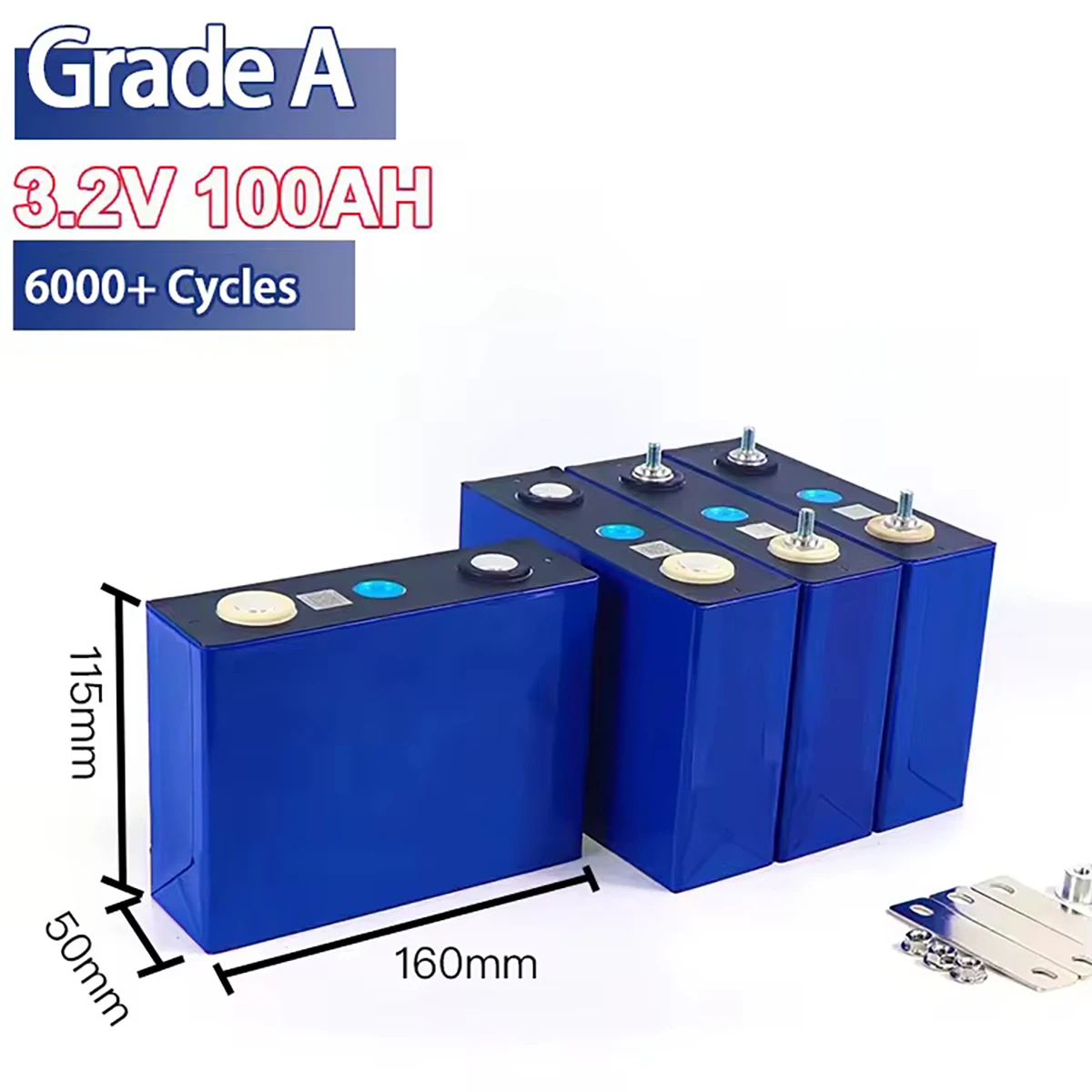خلايا EVE LiFePO4 بطارية 3.2 فولت 100 أمبير في الساعة من الدرجة الأولى مع فوسفات حديد الليثيوم M6 لحزمة بطارية ذاتية الصنع مخزون الولايات المتحدة الأمريكية