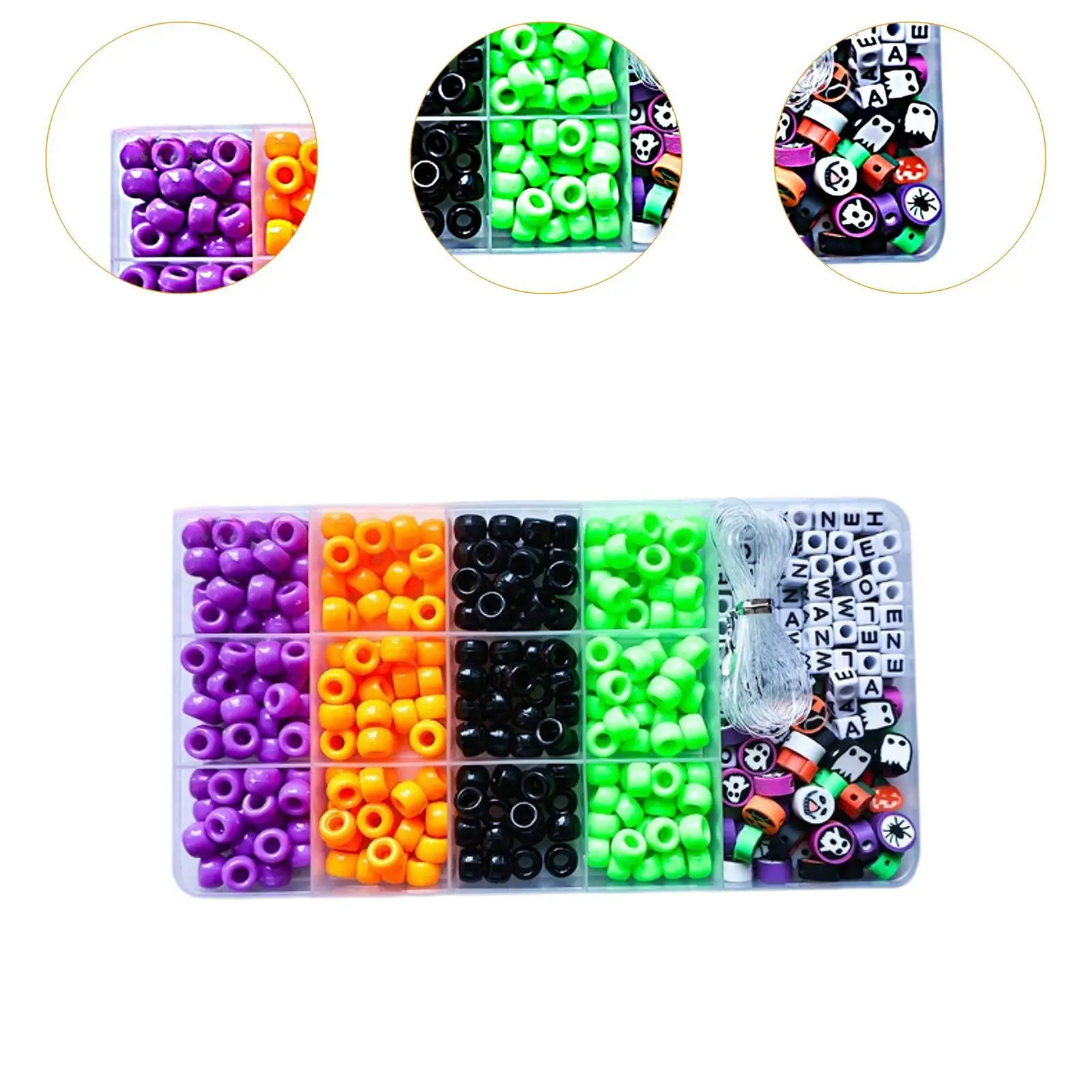 طقم صنع المجوهرات خرز فاصل لتزيين الهالوين وأقراط عيد الميلاد #5