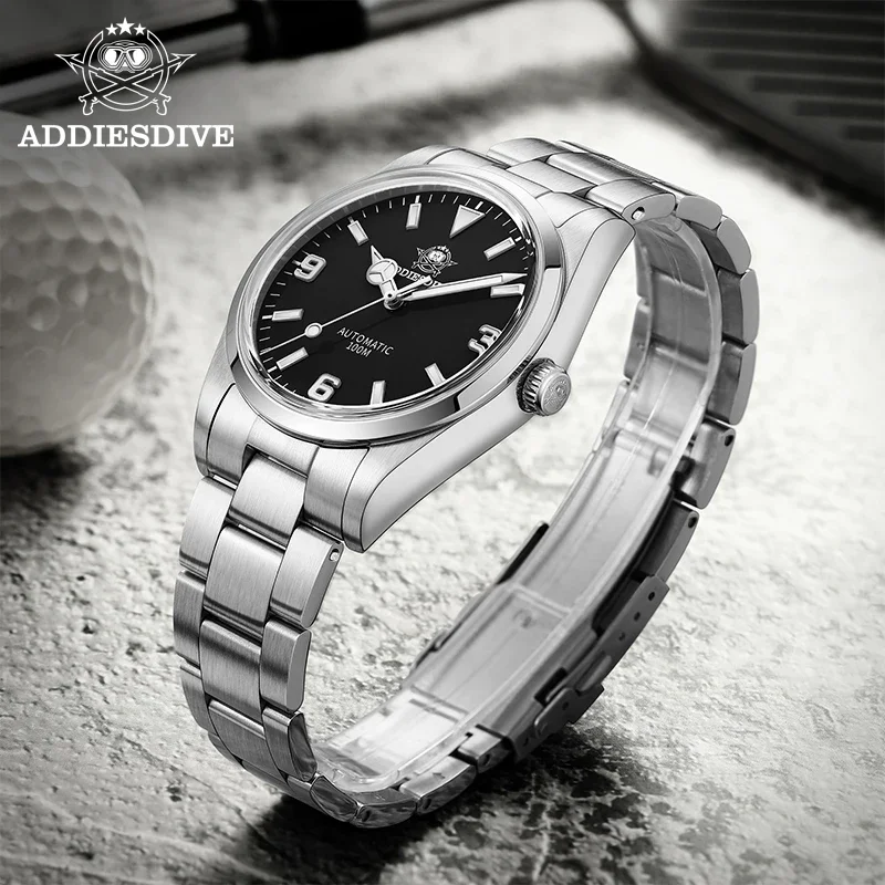 ADDIESDIVE 38mm NH35 Luxury Men's Watches Business Dress Watch For Men Automatic Mechanical Sapphire BGW9 AD2112 Male WristWatch