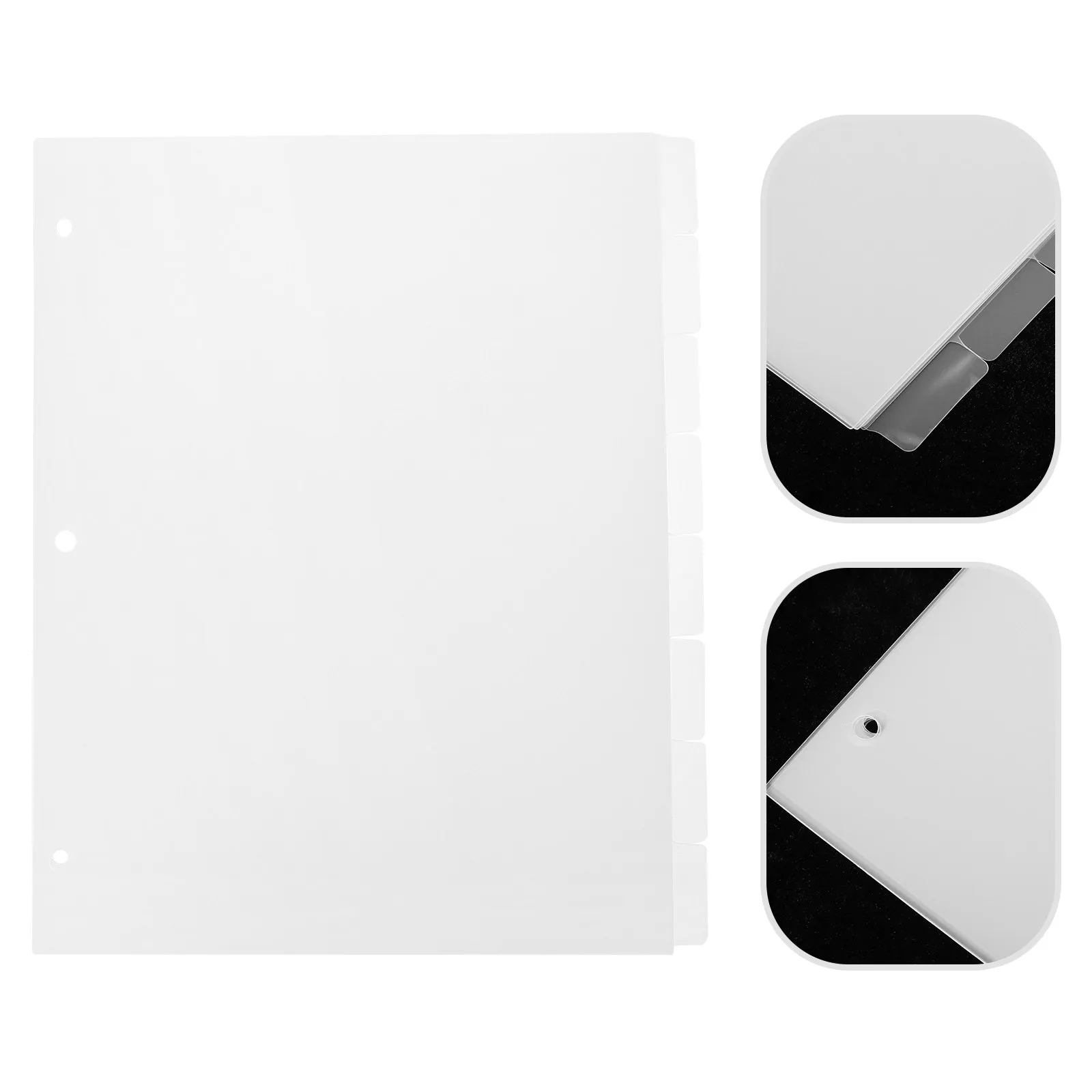 

Loose Leaf Notebook Dividers 1 Book Clear Plastic Reusable Refills Smooth Surface Binder Separators with Tabs for Reports