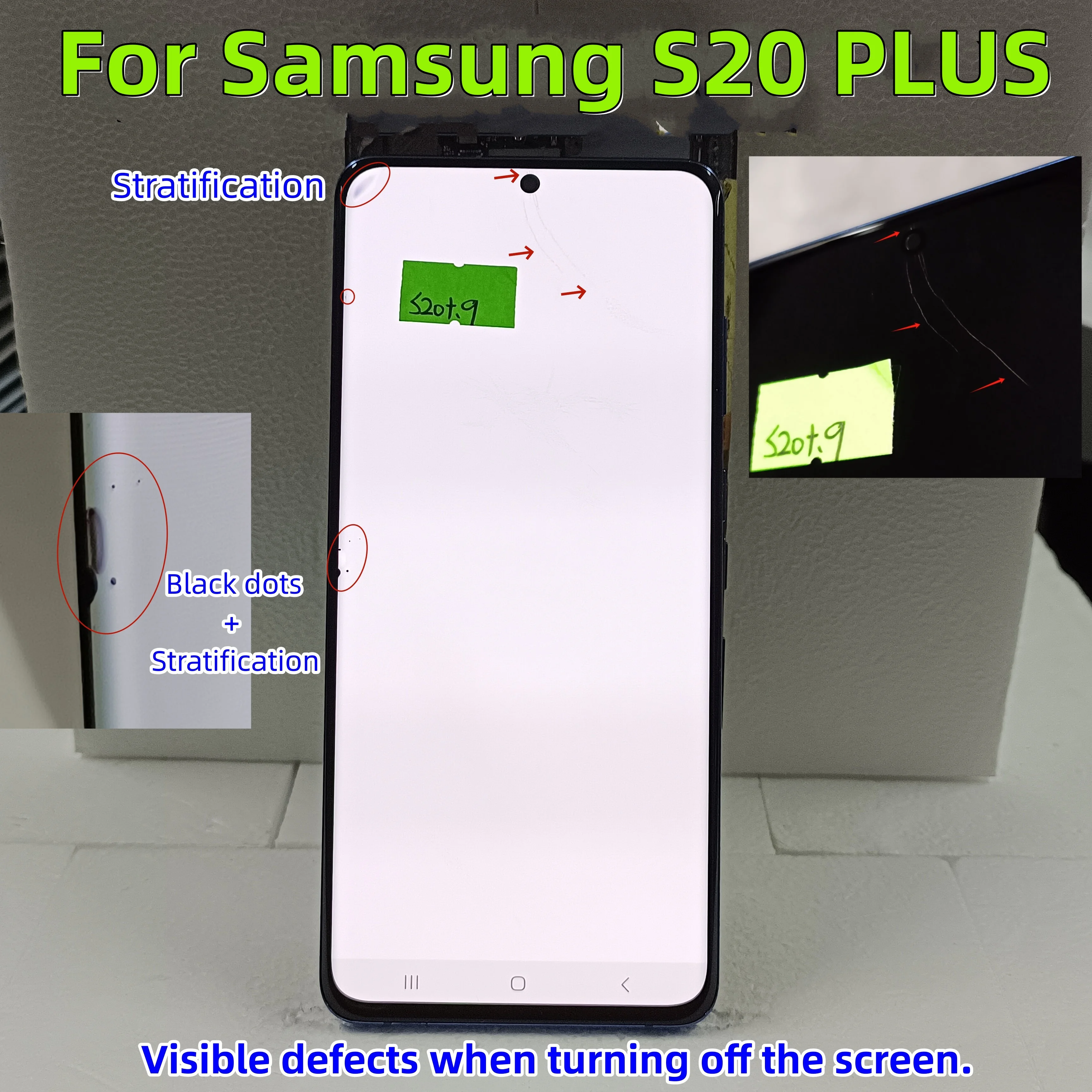 

With Black Dots S20 Plus Touch Screen Digitizer Component Suitable For Samsung Galaxy S20 Plus G985a G985u G985f/DS LCD Display