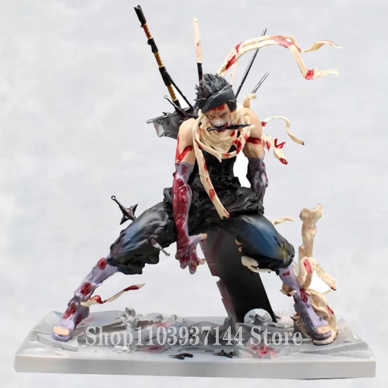 24CM Anime Iron Curtain Zabuza Statue Naruto Figure Decoration Momochi Action Figure Gk Model PVC Collection Dolls Children Toys