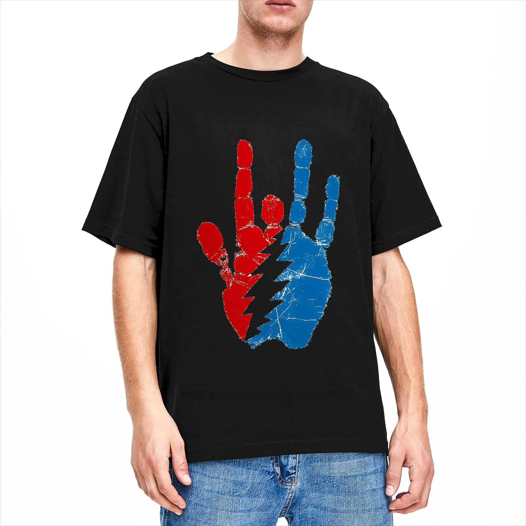Men Rock Reel Grateful T Shirts  Pure Cotton Tops Awesome Short Sleeve Round Neck Tees Printing T-Shirt
