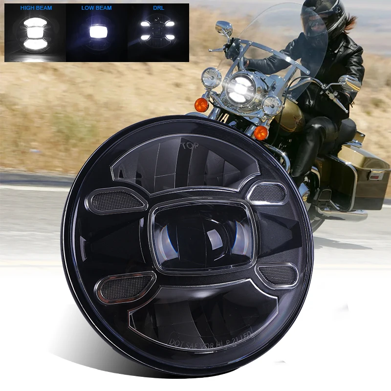 7 Inch Motorcycle Led Headlight Universal Round 7\