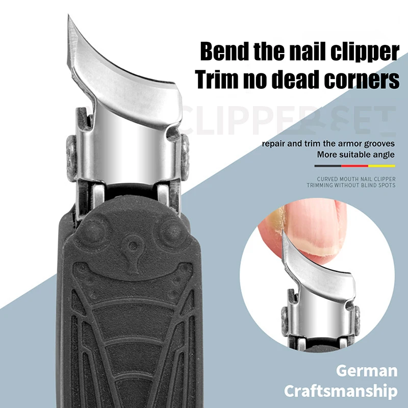 1PCS Anti-Splash 25° Slant Edge Nail Clipper Professional High-end Eagle Beak Oblique Toe Nail Trimmers Ingrown Toenail Tools