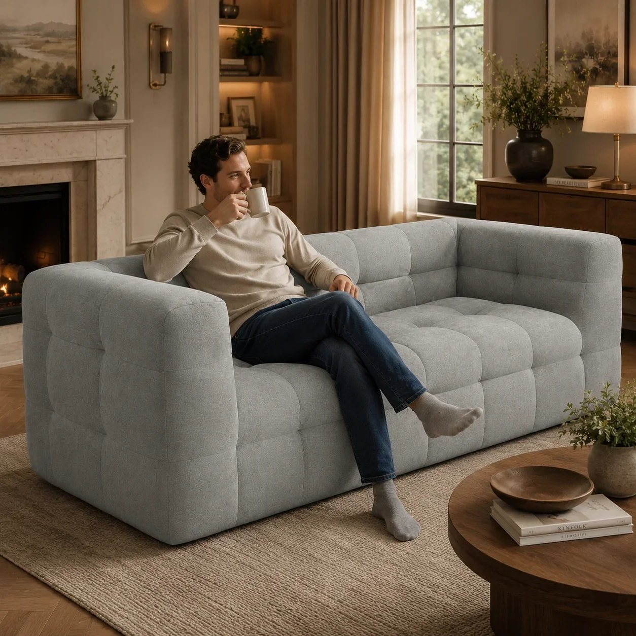 #Modular Sectional Sofa Set Vacuum Compression Boxed Recliner Corner Seating