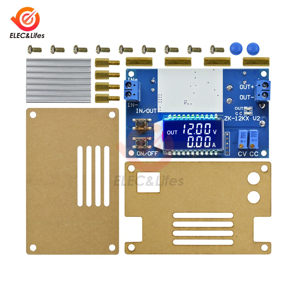

12A Constant Voltage Constant Current LCD Voltage Current Display Adjustable Step-down Power Supply Module 5.3-32V To 1.2-32V
