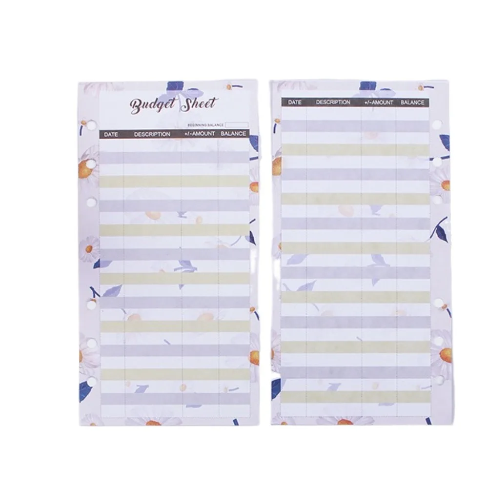 Recharge de papier projecteur horizon adt scalp, motif de fleurs et de fruits, traqueur d'exroutage, reliure, argent, portefeuilles, cartes indéosphées, 12 feuilles