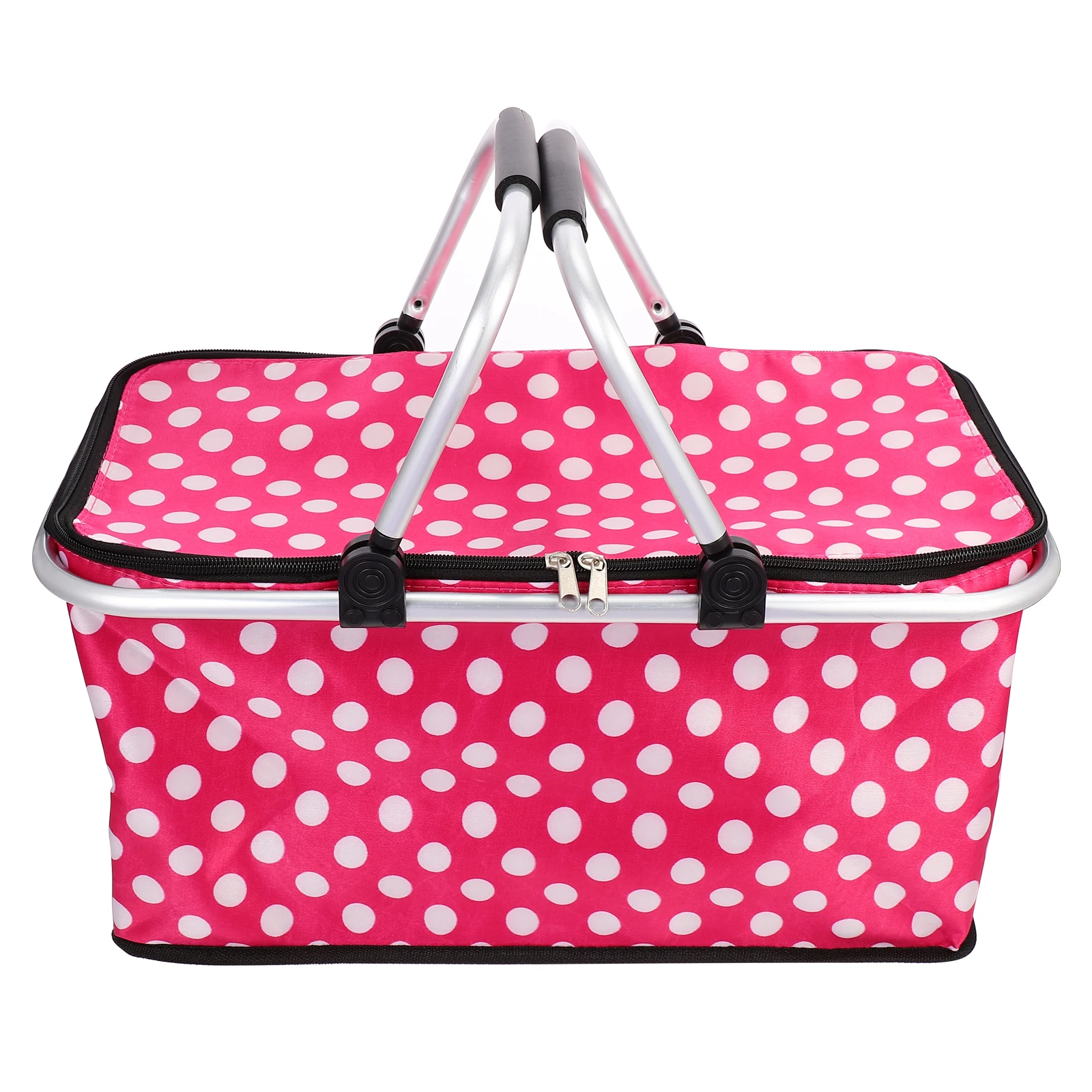 

Insulation Bag Cooler Box Lunch Tote Aluminum Frame Bento Takeaway Portable Picnic Outdoor BBQ Camping Food Fresh Storage Basket