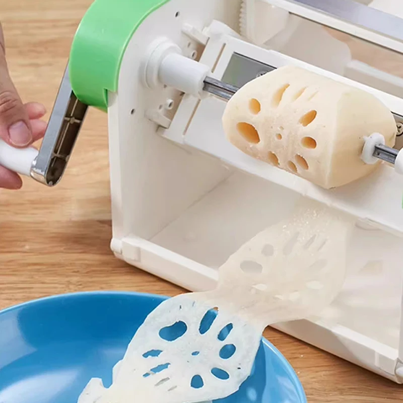 연근 감자 슬라이서, 수동 야채 커터, 긴 슬라이스 야채, 상업용 수동 야채 커터