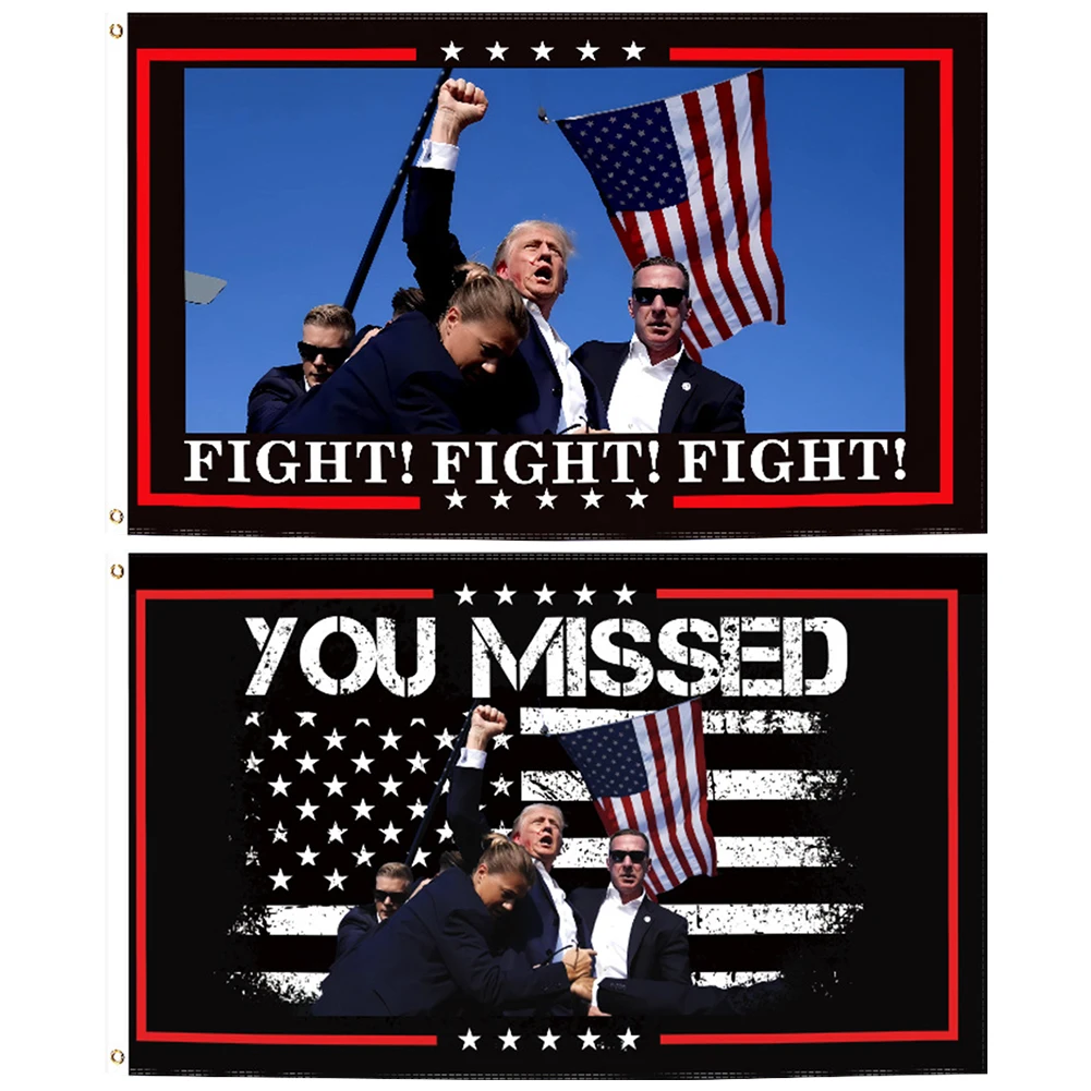 

3x5 FT Donald Trump 2024 Flag Trump 2024 Flags Banner Trump Survived Shot Flag for American President Election Decor