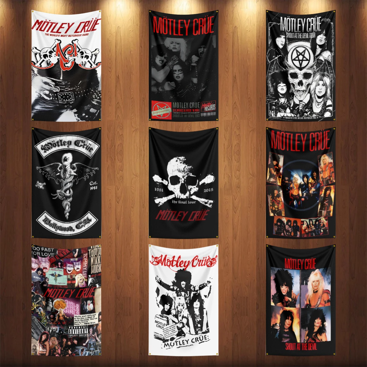 

3x5ft M-Motleys Metal Band Flag Polyester Printed Music Banner for Decor Cures