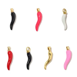 3Pcs/Lot Copper Enamel Charms Hot Pepper Pendants For DIY Making Bracelet Necklace Fashion Jewelry