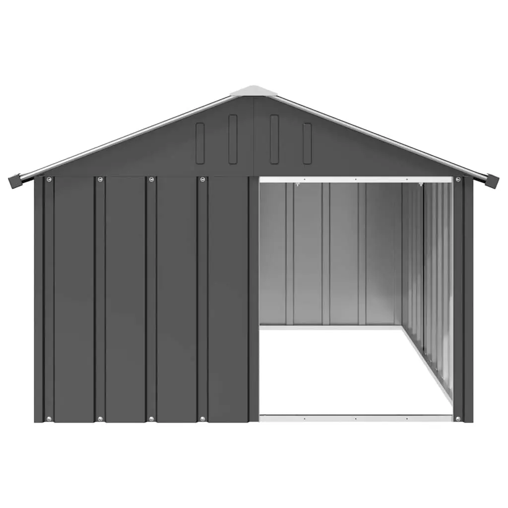 Galvanized Steel Dog House Weatherproof Indoor Outdoor Pet Shelter 45.9
