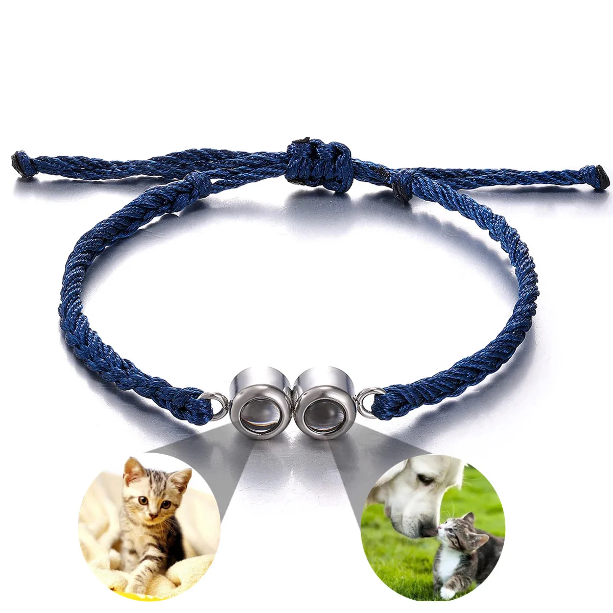 Customized Color Photo Handwoven Bracelet Couple Bracelet Men's and Women's Jewelry Perfect Birthday Gift Personalized Unique Picture Surprise - view 6