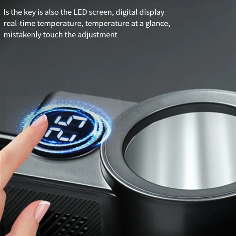 

Heating Cooling Cup Intelligent Beverage Holder Cooling Heating Cup With Temperature Display 1 Set