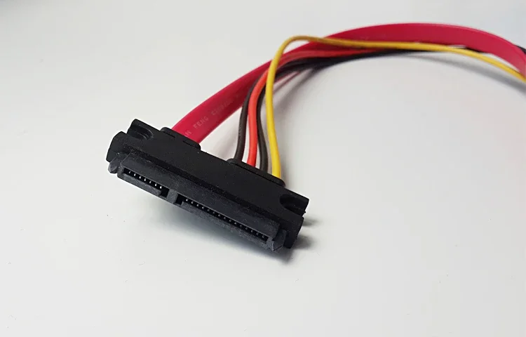 CHIPAL Đỏ 0.3M 0.5M 7 + 15 22Pin SATA Nối Dài Nam Đến Nữ 22 Pin Serial ATA dữ Liệu Dây Nguồn 2.5 3.5 Inch HDD SSD