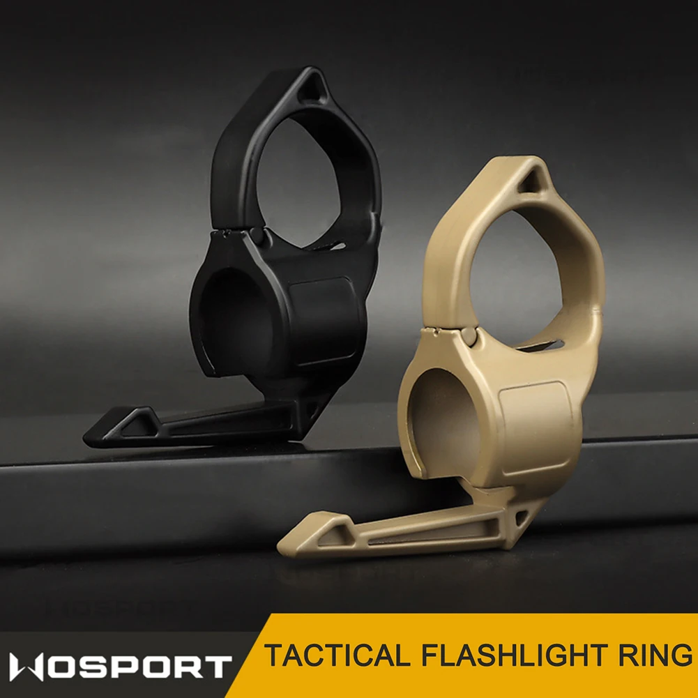 Multifunction Finger Ring Anti-slip Finger Ring Flashlight Adapter Compatible Pocket Clip Accessories Outdoor Portable Equipment