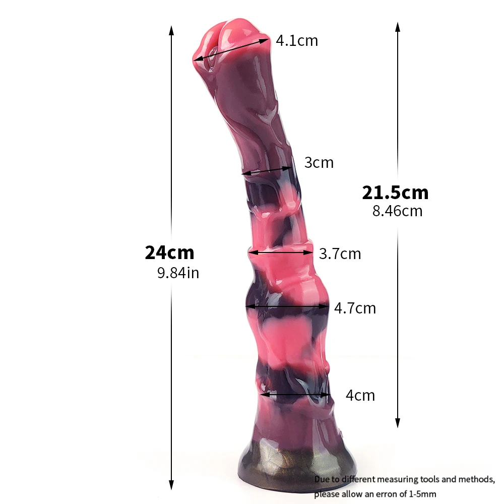 YOCY mainan seks 2 IN 1 simpul kuda Dildo 9.8 inci fantasi realistis kuda Penis Anal untuk pemula Fetish hewan Dildo untuk pria wanita