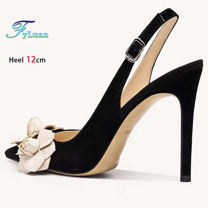 

Новые черные женские туфли на высоком каблуке 12 см, 10 см, 8 см, женские туфли-лодочки на тонком каблуке с острым носком, вечерние туфли на шпильке с цветными блоками и цветами