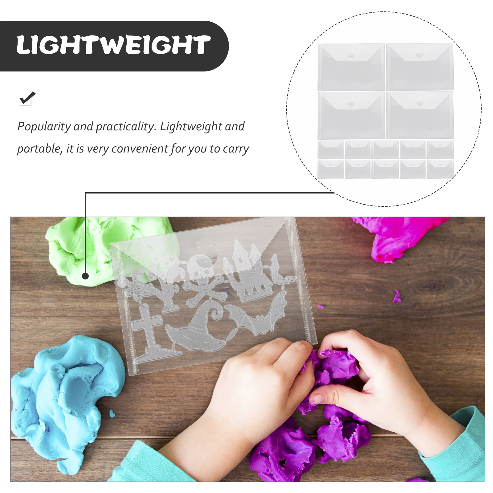 

15Pcs Storage Bags Stencil Organizer Practical Postcard Holder Card Pouches Cutting Dies Storage Document Pouches