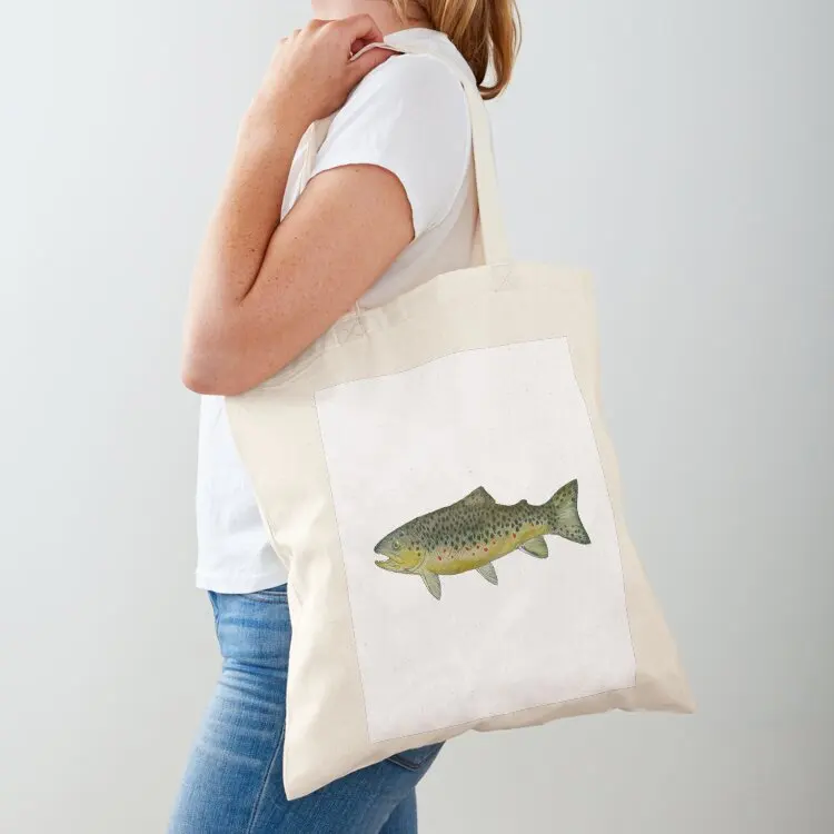 Brown trout Tote Bag tote bag shopping trolley bag shopping logo