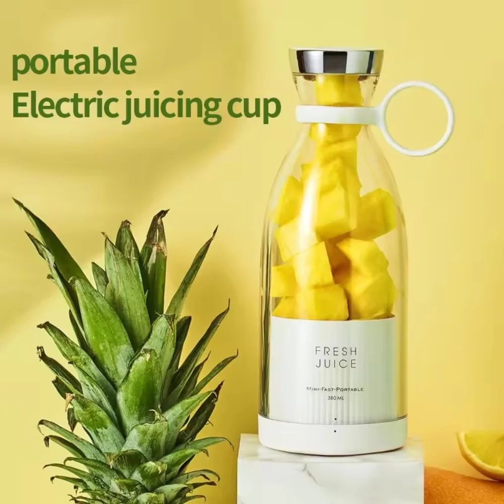 High Quality Home Upgraded Portable Juicer 350 Ml Mini Wireless Rechargeable Electric Fruit Blending Personal Size Blender Cup