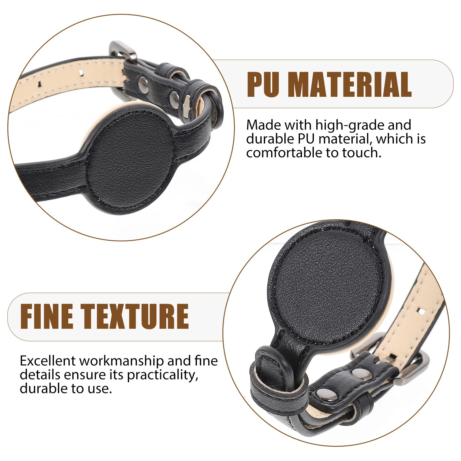 

Ornament Decorative Cat Collar Practical Lightweight PU Stylish Pets Puppy Tracer Safety Kitten Adjustable