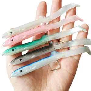 MUKUN-ثعبان البحر شاد إغراء الصيد ، طعم ناعم مع مجموعة خطاف حاد ، جهاز صيد باس ، طعم ناعم ثقالة ، متذبذب ، 115 مم ، 4 جرام ، 5 قطع أفضل 8 عوامل باس مبيعا 5 سلاسل - رقم 4