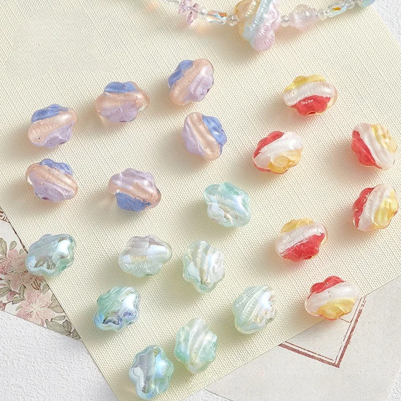 Color Gradient Oil Painting Cloud Resin Beads Stereo Cloud Shape Loose Beads Handmade Craft Accessories For Keychain Bracelet