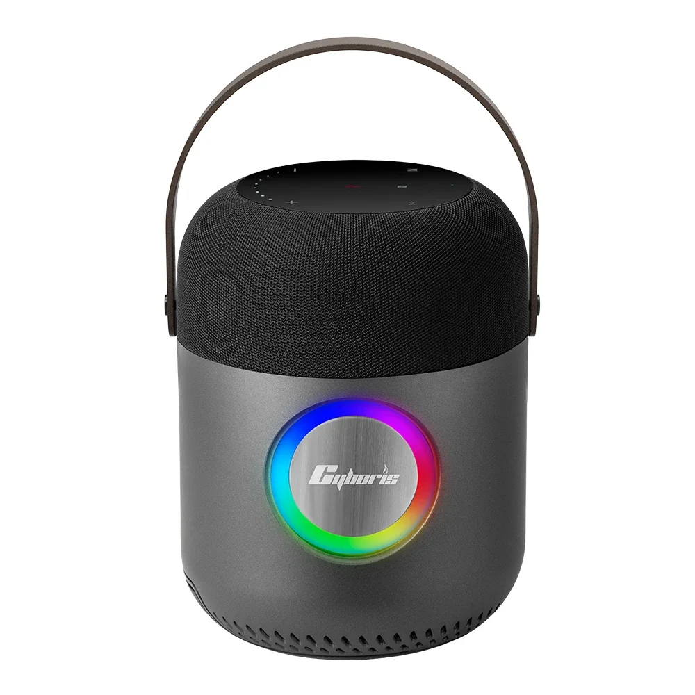 Neuer 100 W kabelloser tragbarer Lautsprecher-Subwoofer mit Touchpanel-Taste, RGB-LED-Licht, tiefer Bass, 360° umgebender Ton, TWS, TF-Karte, U