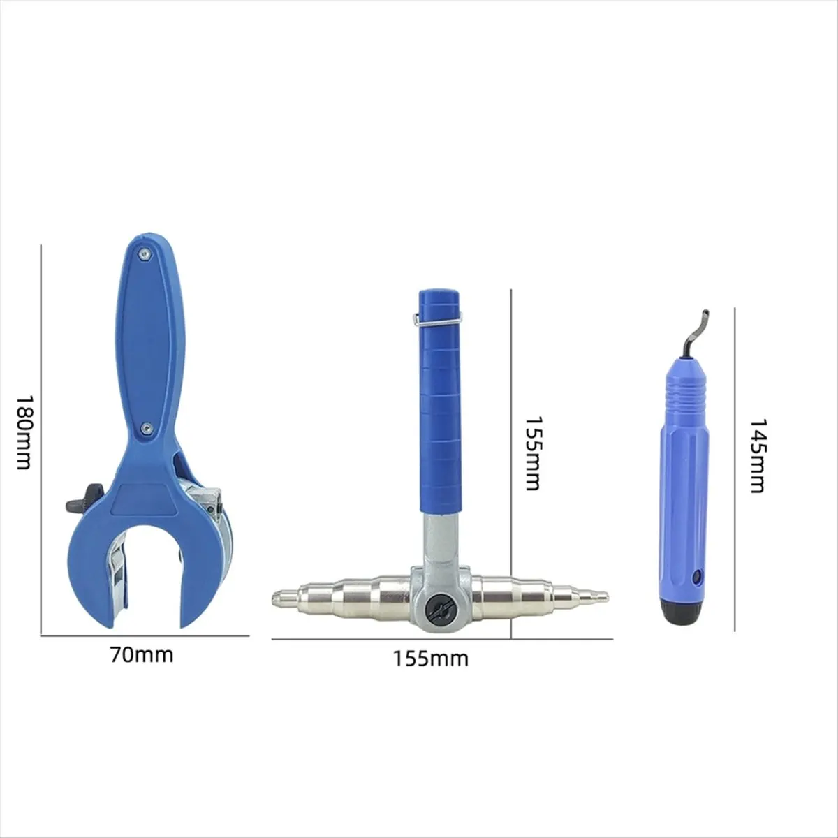 Soft Copper Pipe Tube Expander Universal Hand Tool Manual Refrigeration Tube Expander Kit 3/8In 1/2In, 5/8In,3/4In,7/8In