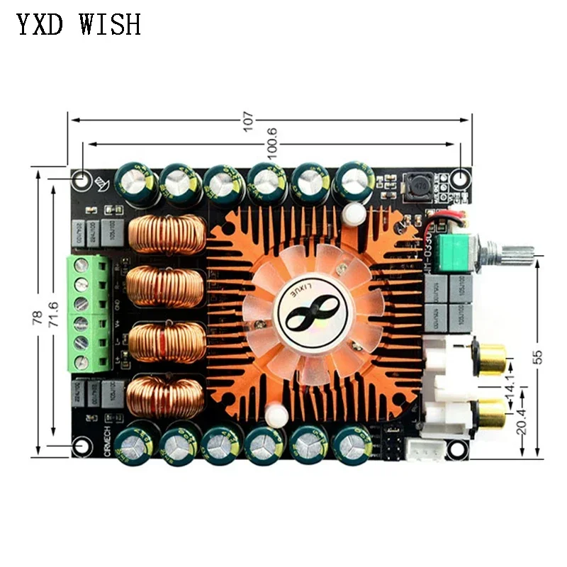 TDA7498E High Power Digital Power Amplifier Board 160Wx2 Dual Channel Stereo Sound Speaker Amplifier Support BTL Mode Module