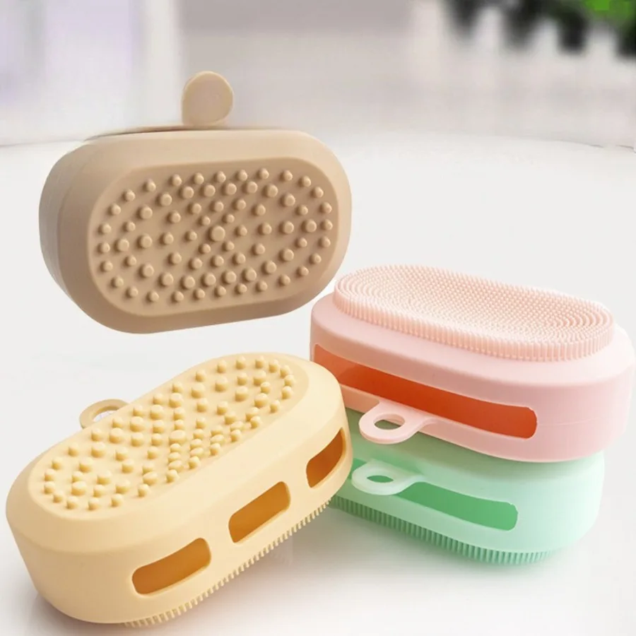 1pcs Hand-inserted Rectangular Silicone Face Brush, Deep Cleaning Pores and Exfoliating, Soft Bristles, Facial Cleaning Tools.