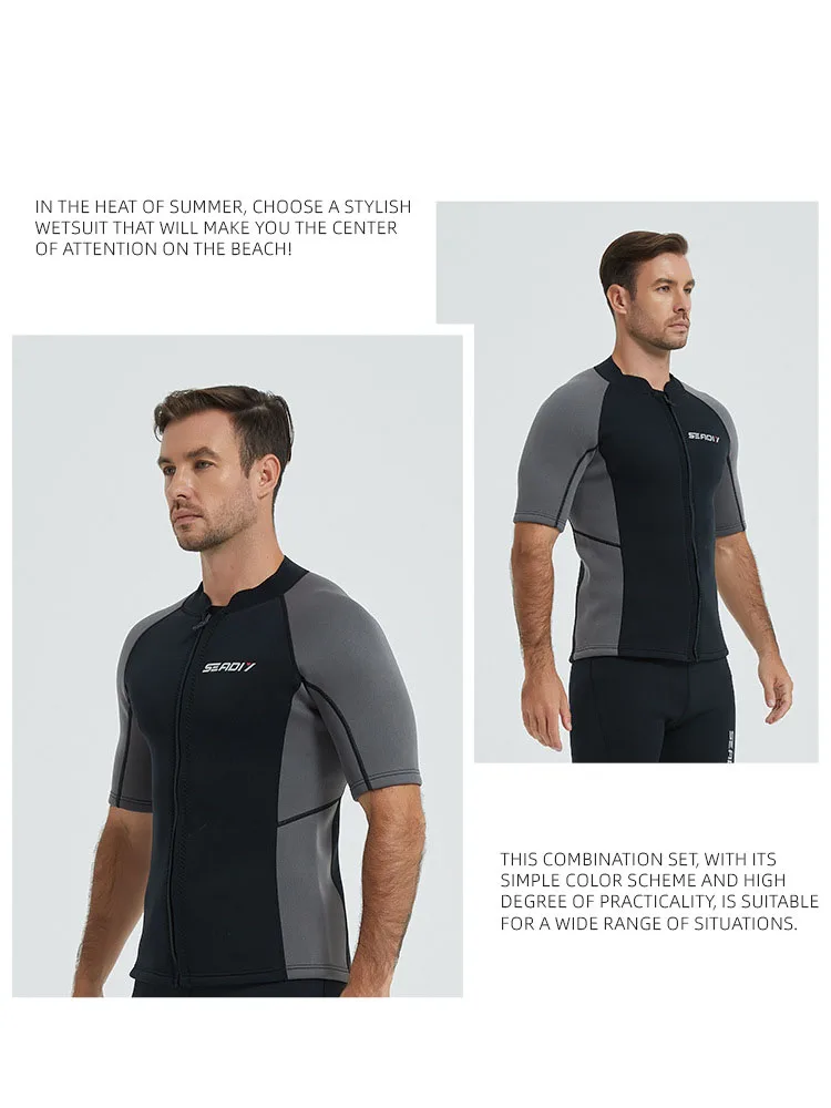 2mm Short Sleeve Diving Clothes for Men Women Split Snorkelig Tops Pants Sunscreen Neoprene Summer Swimming Free-dive Suit