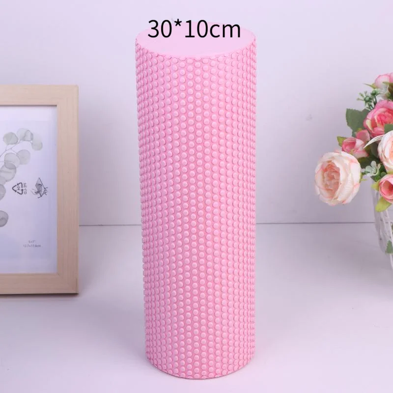 (LA).[LA]1Pc Yoga Roller Round EVA Foam Cylinder Roller For Pilates Exercise Enhanced Home Workouts Diameter 10cm Length 30cm