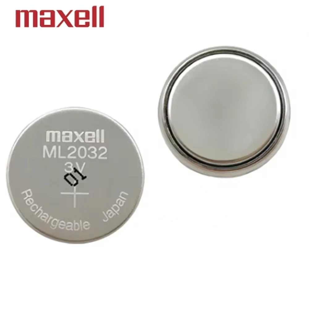 10PCS Original-MAXELL ML2032 3V Lithium Rechargeable Battery Replaces CR2032 DL2032 ECR2032 for Remote Motherboard Clock Toy