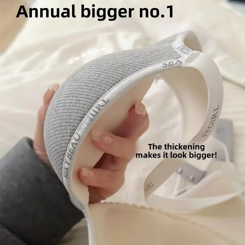 Bezešvá push-up podprsenka s AC Cup, bezešvá neviditelná braletka s 3D vložkami, proti prohýbání, pohodlí pro malý hrudník, bez stopy po nošení spodního prádla - náhled 3