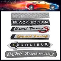 60th Anniversary GRAND TOURING GTS S Black White Edition EXCALIBUR Fender trunk Rear Decal Emblem Badge Sticker